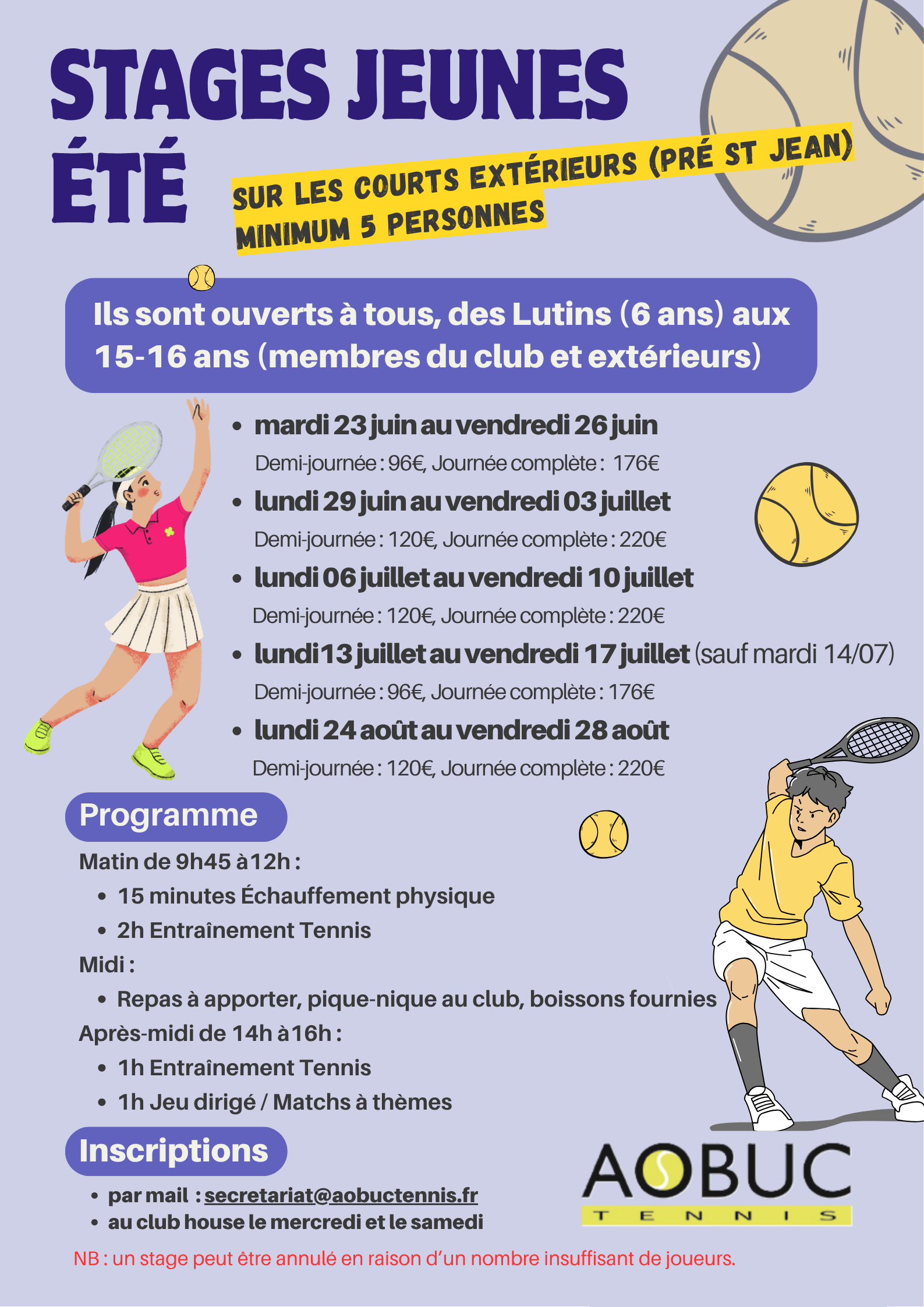 Stages Jeunes Eté 2026